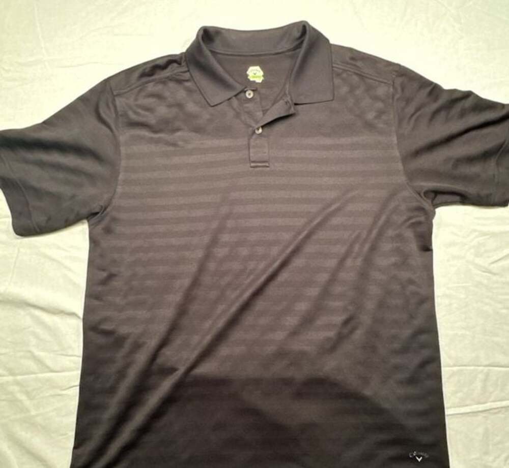 Callaway X Series Men's Black Striped Short Sleeve Golf Polo Shirt